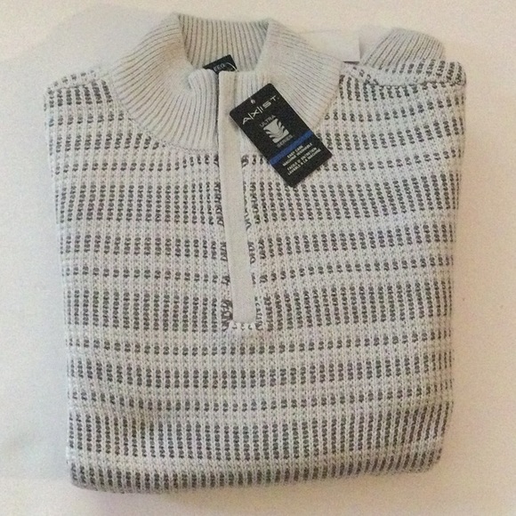 AXIST Men's Long Sleeve Mockneck Zip Sweater - Picture 2 of 2